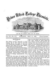 PAC Chronicle 1889 (2) Front Cover
