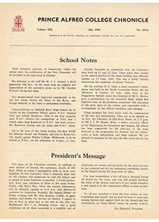 PAC Chronicle 1969 (3) Front Cover