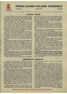 PAC Chronicle 1972 (1) Front Cover